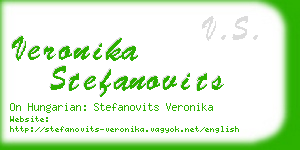 veronika stefanovits business card